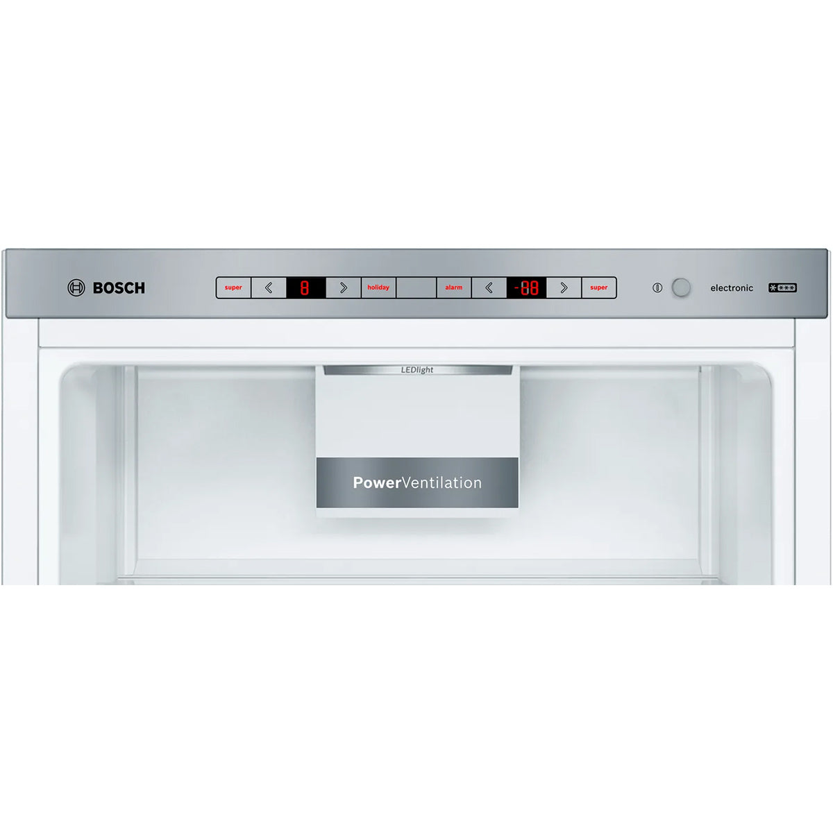 Bosch KGE49AWCAG Series 6 Freestanding Fridge Freezer with Freezer at Bottom, 302/117 Litre, 70cm Wide - White
