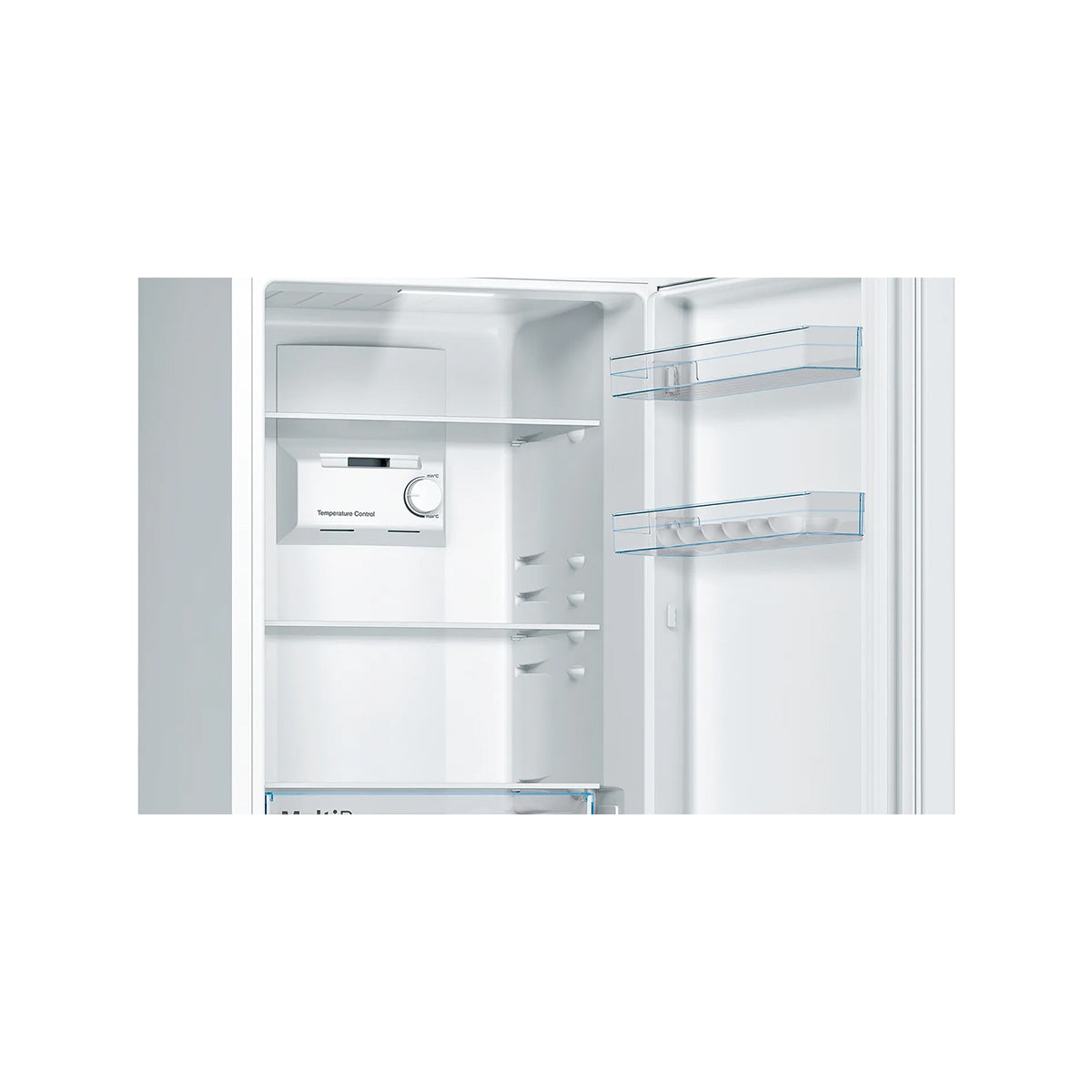 Bosch KGN33NWEBG Series 2 Freestanding Fridge Freezer with Freezer at Bottom, 193/89 Litre, 60cm Wide - White