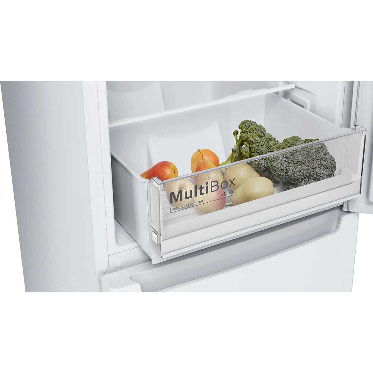 Bosch KGN33NWEBG Series 2 Freestanding Fridge Freezer with Freezer at Bottom, 193/89 Litre, 60cm Wide - White