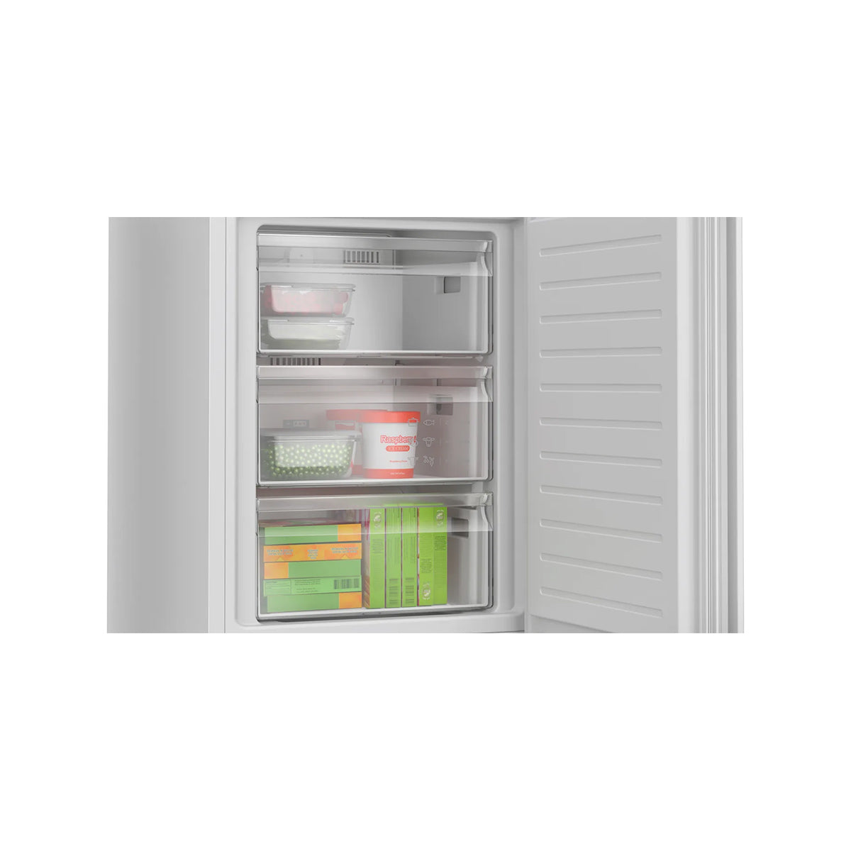 Bosch KGN362WDFG Series 4 Freestanding Fridge Freezer with Freezer at Bottom, 218/103 Litre, Total No Frost, 60cm Wide - White