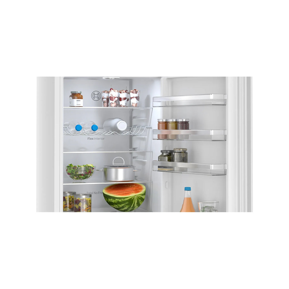 Bosch KGN392WDFG Series 4 Freestanding Fridge Freezer with Freezer at Bottom, 260/103 Litre, Total No Frost, 60cm Wide - White