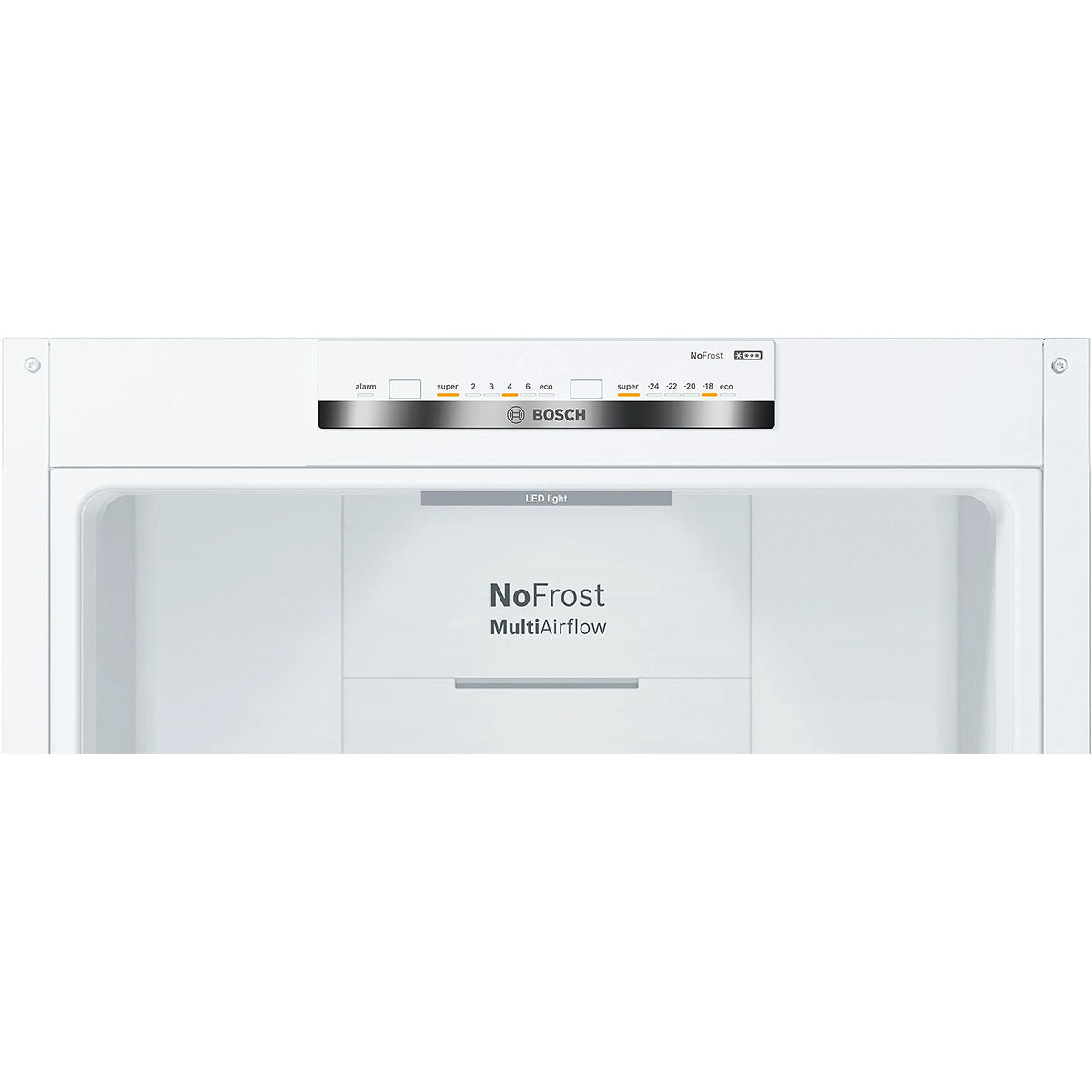 Bosch KGN392WEBG Series 4 Freestanding Fridge Freezer With Freezer At Bottom, Total No Frost, 279/89 Litre, 60cm Wide - White
