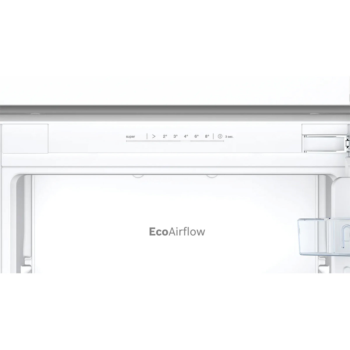 Bosch KIN85NFE0G Series 2 Built-In Fridge Freezer with Freezer at Bottom, 150/99 Litre, 54.1cm Wide - Flat Hinge