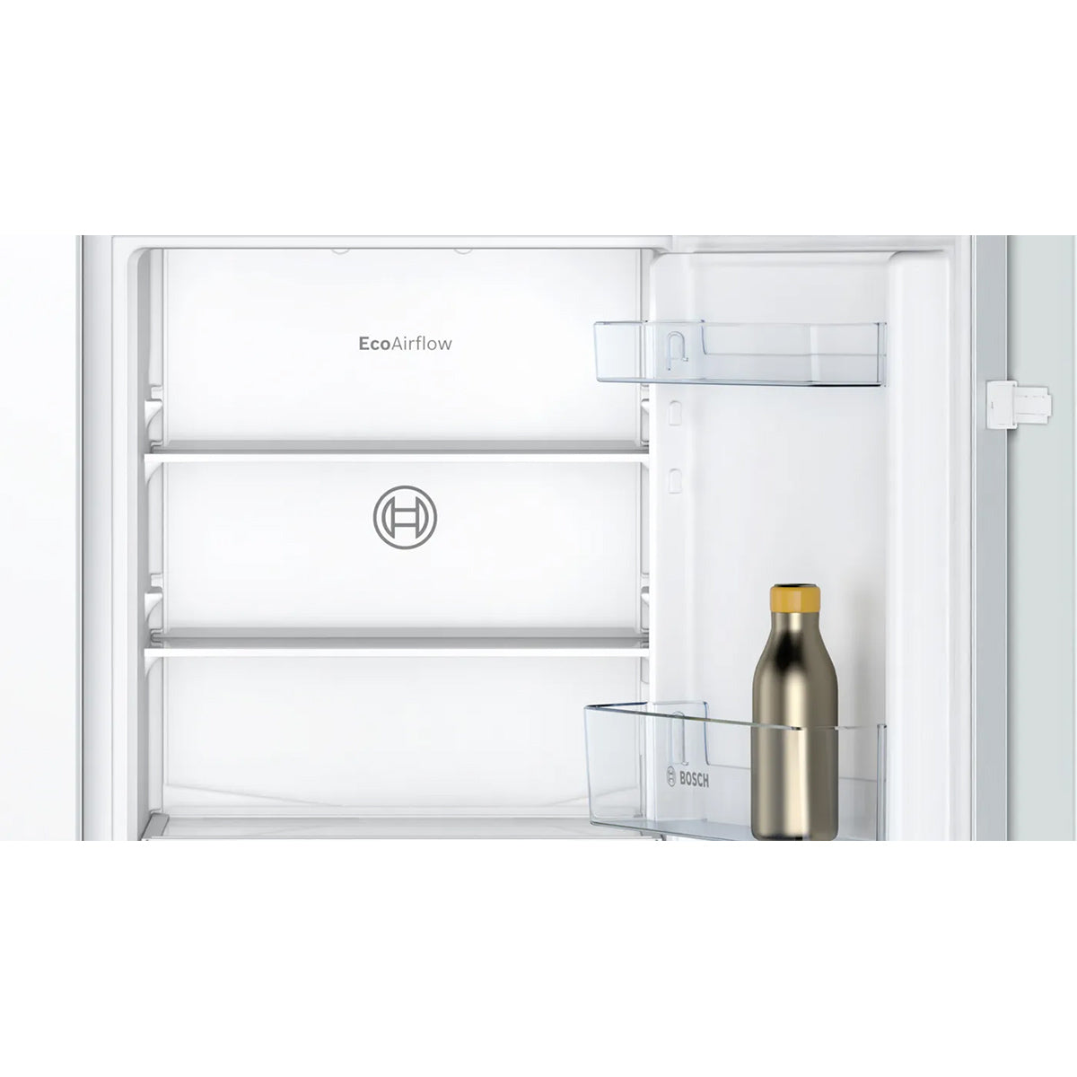 Bosch KIN85NSE0G Series 2 Integrated Fridge Freezer with Freezer at Bottom, 50/50 Split, 150/99 Litre, 54.1cm Wide - Sliding Hinge