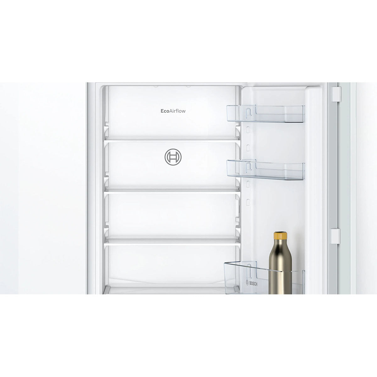 Bosch KIN86NFE0G Series 2 Built-In Fridge Freezer With Freezer At Bottom, 184/76 Litre, No Frost, 54.1cm Wide - Flat Hinge
