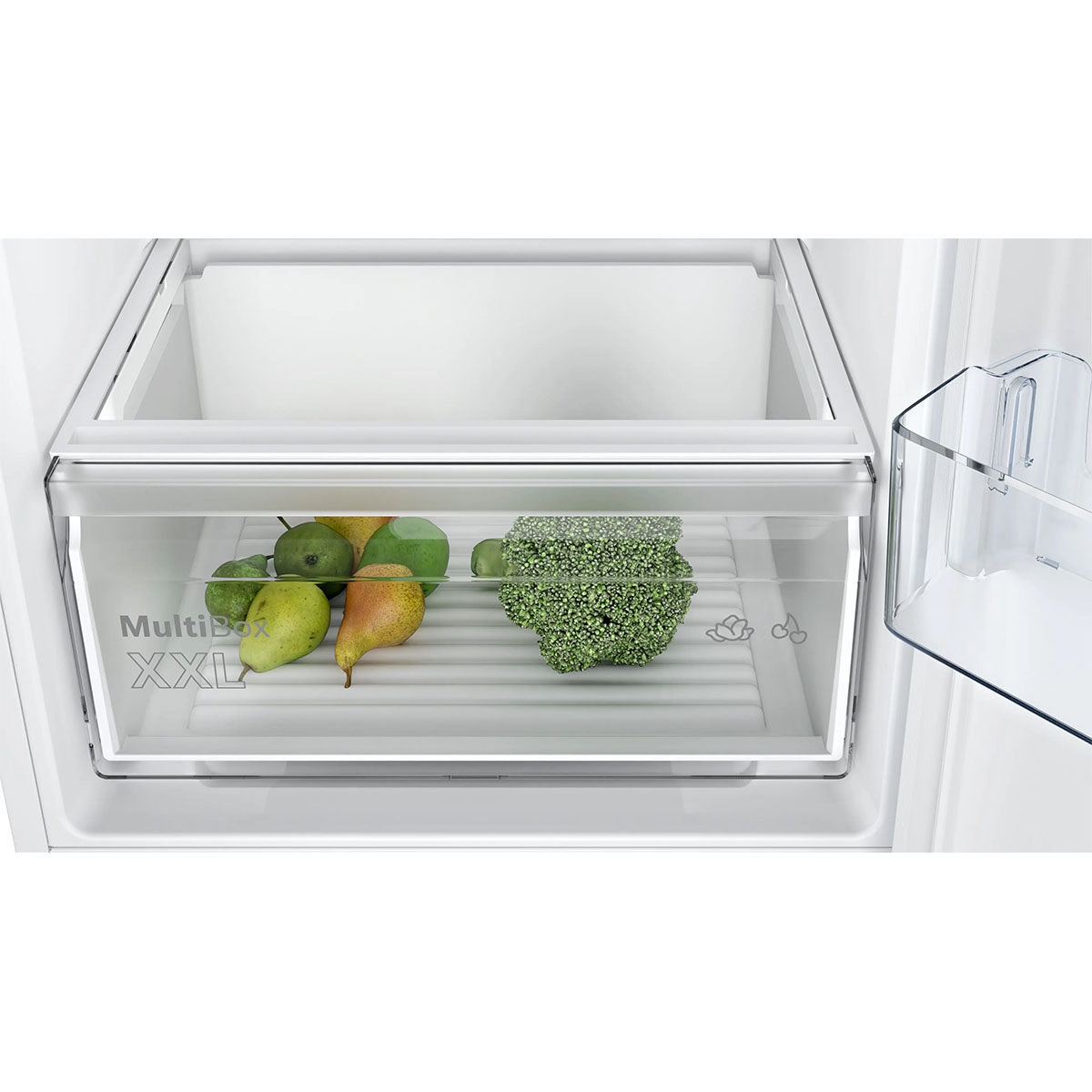 Bosch KIN86NSE0G Series 2 Built-In Fridge Freezer With Freezer At Bottom, 184/76 Litre, No Frost, 54.1cm Wide - Sliding Hinge