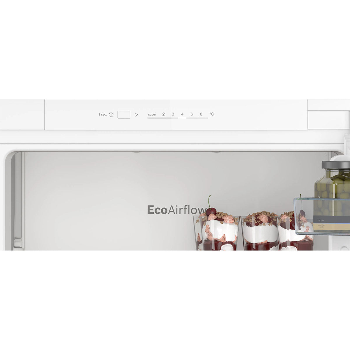 Bosch KIR21NSE0 Series 2 Built-In Fridge, 136 Litre, 54.1cm Wide - Sliding Hinge