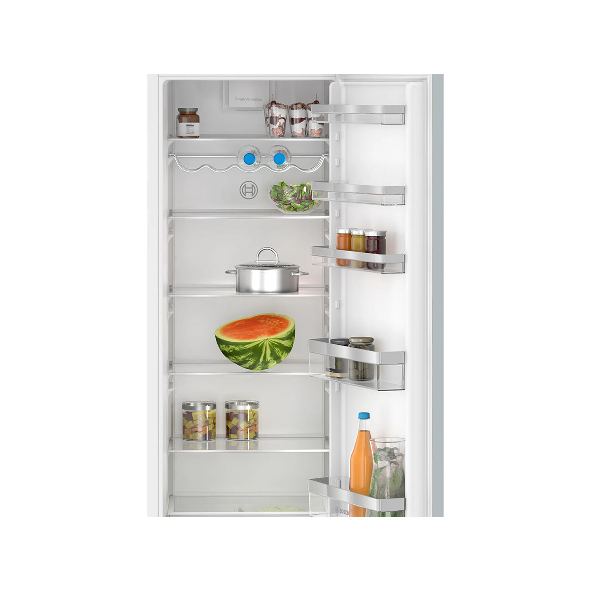 Bosch KIR81VFE0G Series 4 Integrated Fridge, 310 Litre, Flat Hinge - 54.1cm Wide