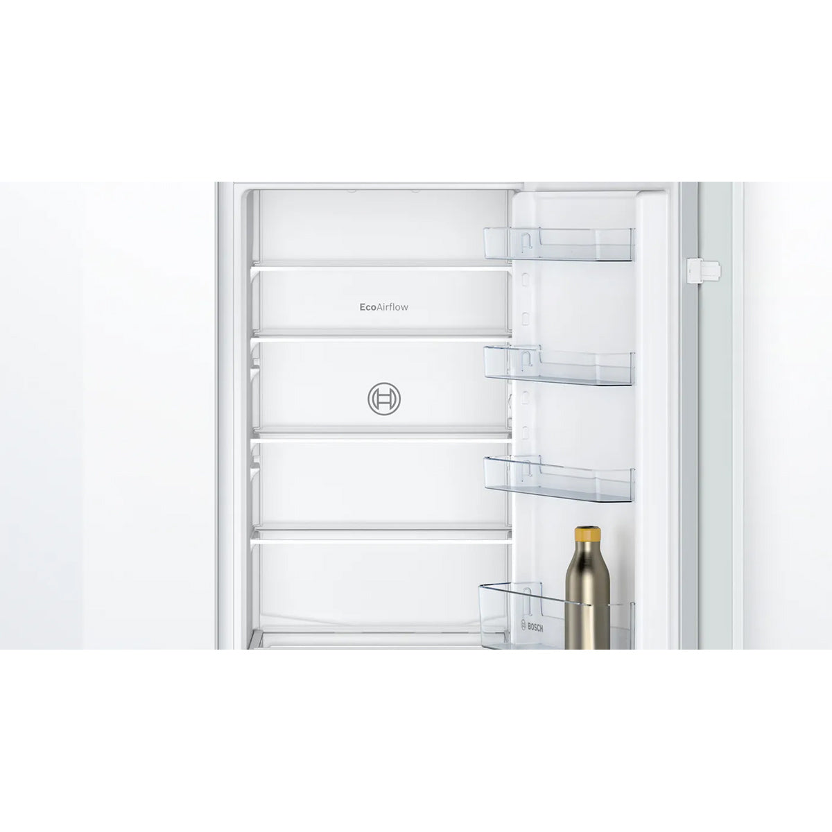 Bosch KIV87NSE0G Series 2 Built-In Fridge Freezer with Freezer at Bottom, 200/70 Litre, 54.1cm Wide - Sliding Hinge