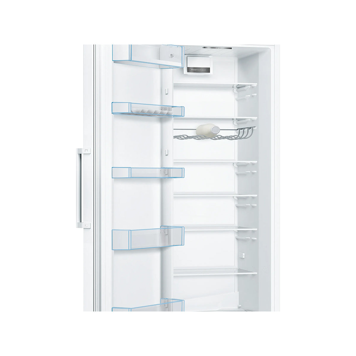 Bosch KSV36VWEPG Series 4 346 Litre Freestanding Fridge, 7 Glass Shelves, 60cm Wide - White