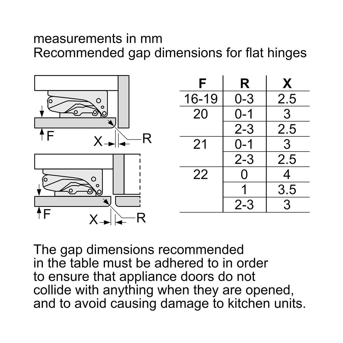 Bosch KUL22VFD0G Series 4 Built-Under Fridge With Freezer Section, 93/17 Litre, 59.8cm Wide - Flat Hinge