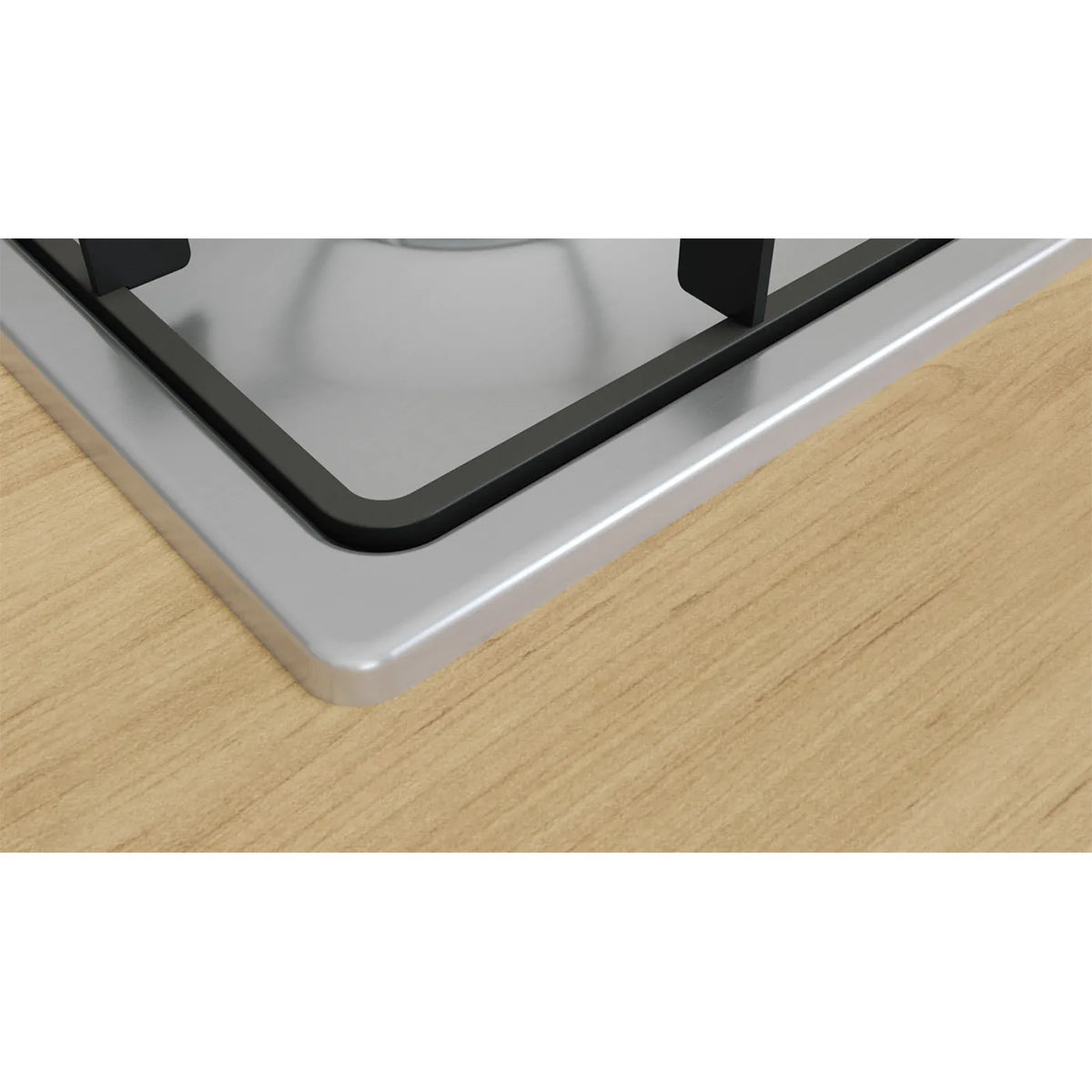 Bosch PBP6B5K60 Series 2 Gas Hob, 4 Burners, Knob Ignition, 58cm Wide - Stainless Steel