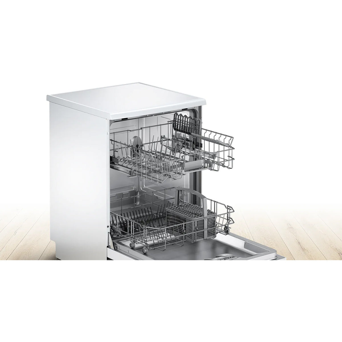 Bosch SMS26AW08G Series 2 Freestanding Dishwasher, 12 Place Settings, EcoSilence Drive, 60cm Wide - White
