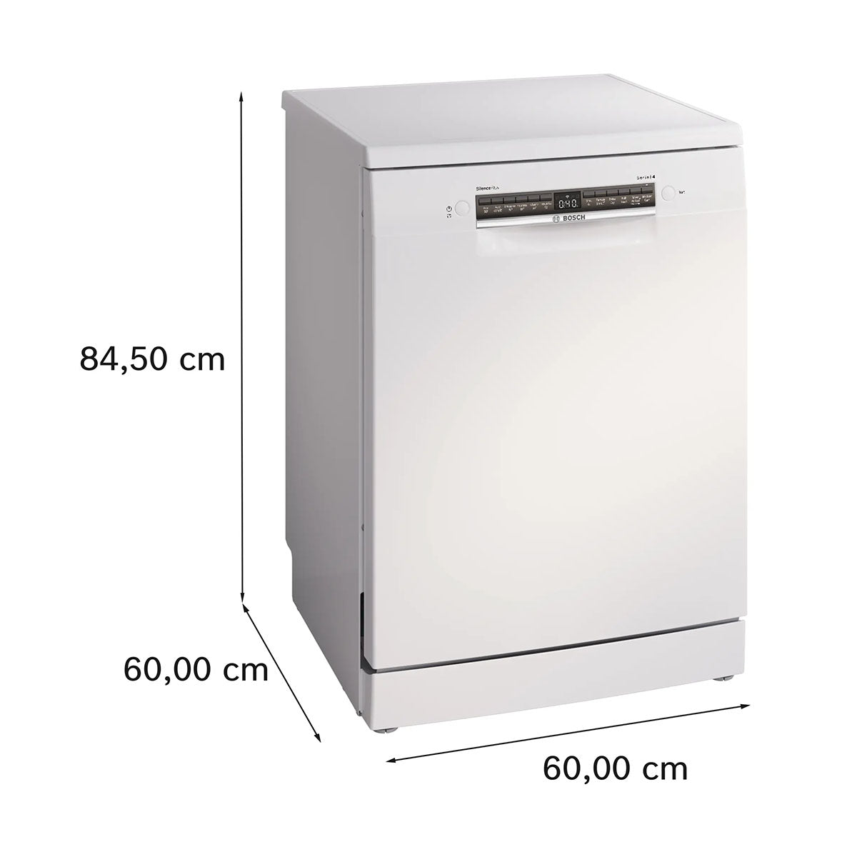 Bosch SMS4EKW06G Series 4 Freestanding Dishwasher, 13 Place Settings, 60cm Wide - White