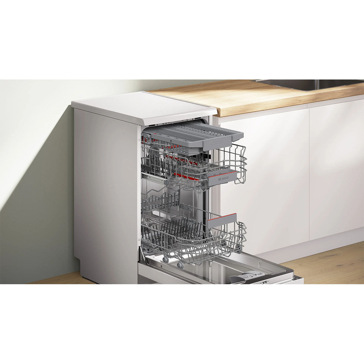 Bosch SPS4HMW14G Series 4 Freestanding Dishwasher, 10 Place Settings, 45cm Wide - White