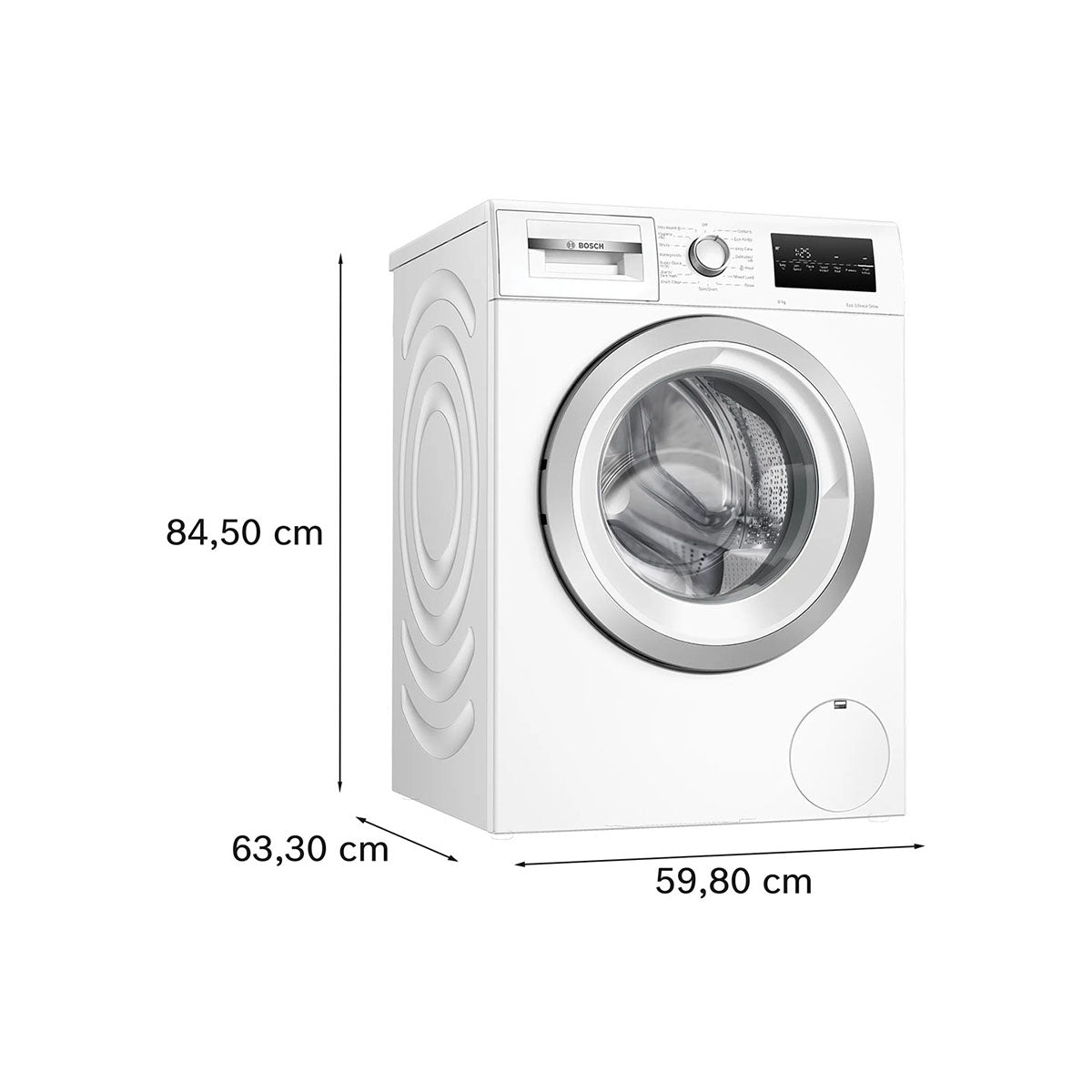Bosch WAN28258GB Series 4 Freestanding Front Loader Washing Machine, 8Kg, 1400 rpm, 59.8cm Wide - White