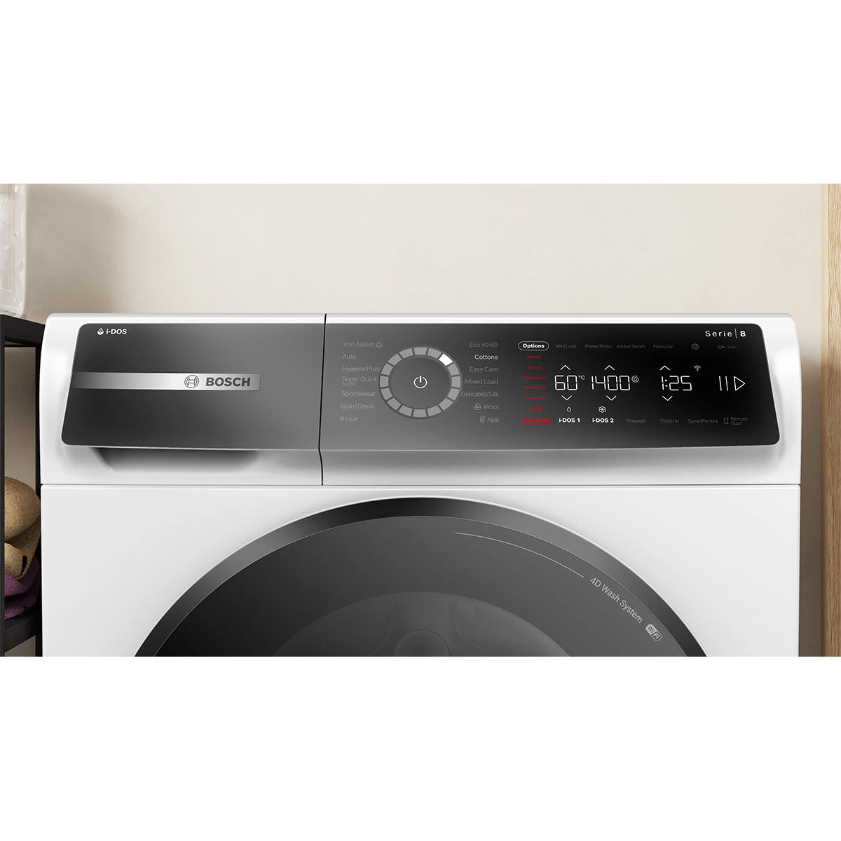 Bosch WGB264A1GB Series 8 Freestanding Front-Load Washing Machine, 11Kg, 1400 rpm, i-DOS, 59.8cm Wide - White