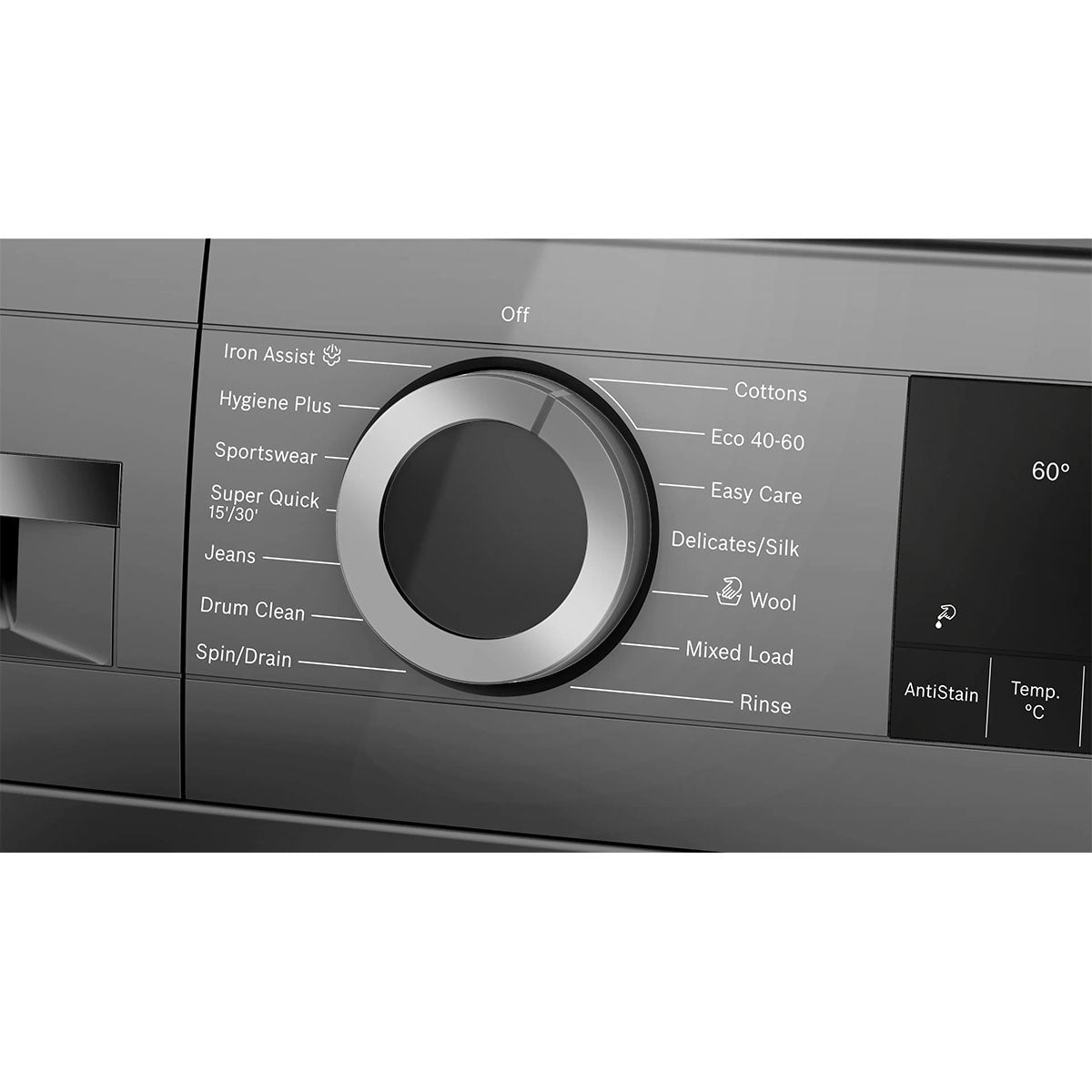 Bosch WGG244ZCGB Series 6 Freestanding Front Loader Washing Machine, 9Kg, 1400 rpm, 59.8cm Wide - Cast Iron Grey