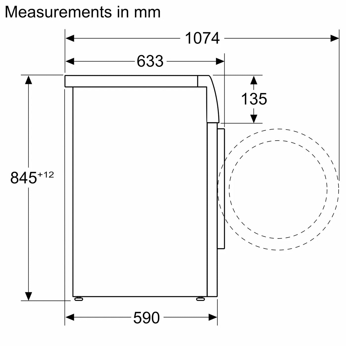 Bosch WGH254A0GB Series 6 Freestanding Washing Machine, Front Loader, 10Kg Capacity, 1400 rpm, i-DOS, Eco Silence Drive, 59.8cm Wide - White
