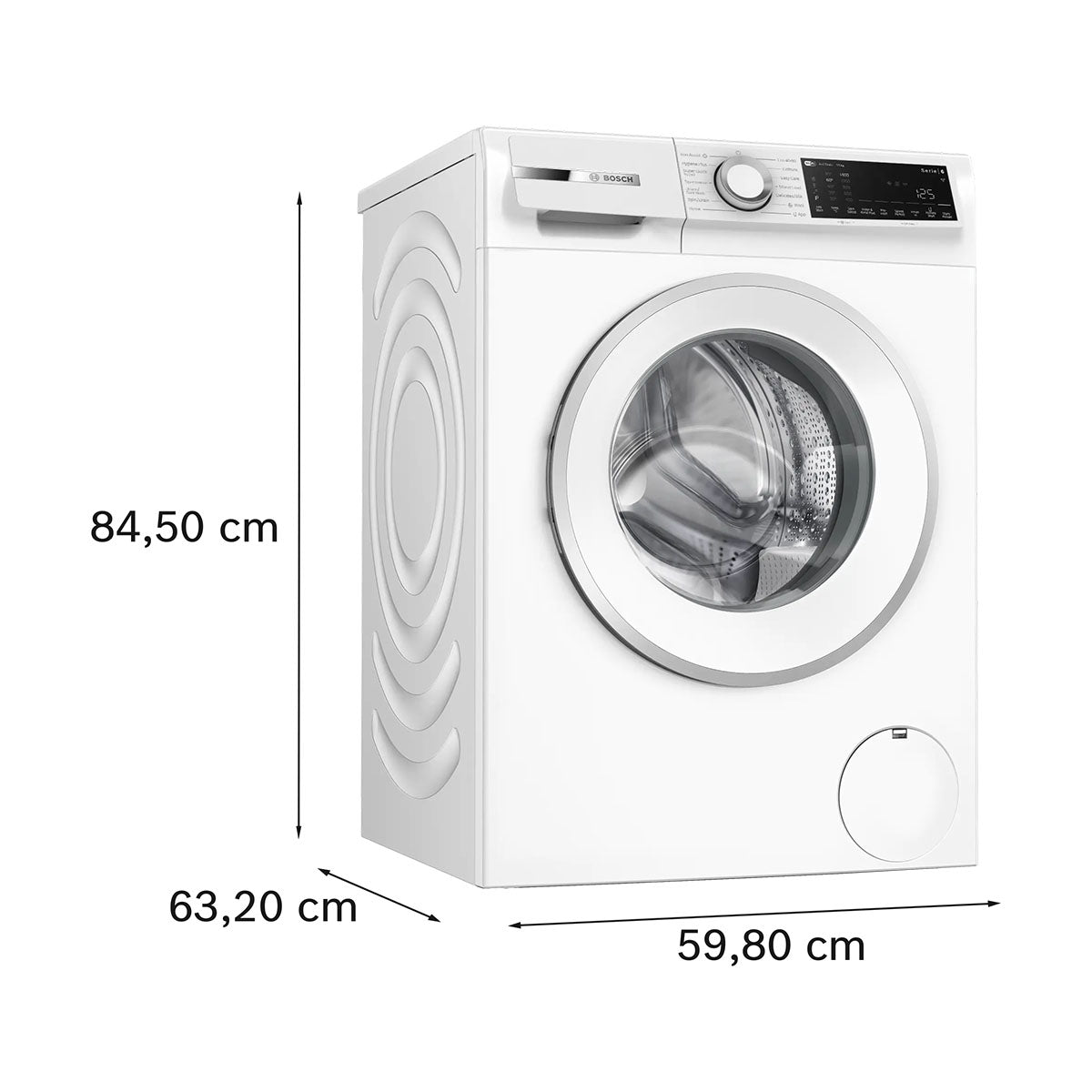 Bosch WGJ25400GB Series 6 Freestanding Washing Machine, Front Loader, 10Kg, 1400 rpm, 59.8cm Wide - White