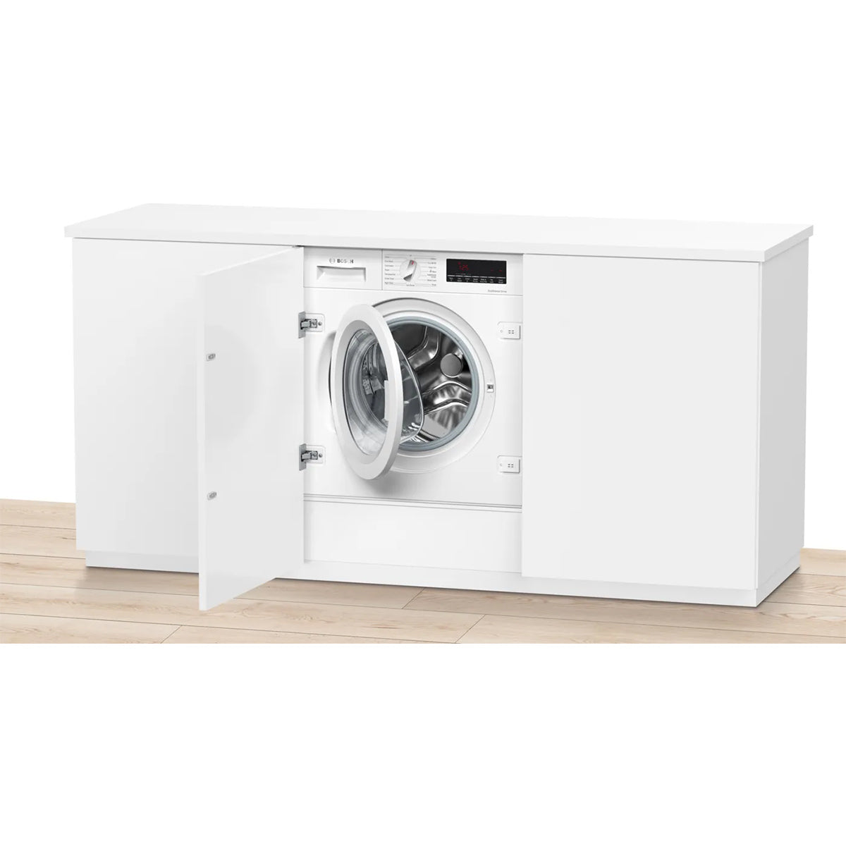Bosch WIW28502GB Series 8 Built-In Washing Machine, 8Kg, 1400 rpm, Eco Silence Drive, 59.6cm Wide - White