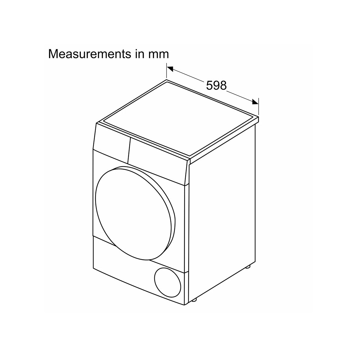 Bosch WQH246D9GB Series 6 9Kg Capacity Freestanding Heat Pump Tumble Dryer, Self Cleaning Condenser, 59.8cm Wide - White
