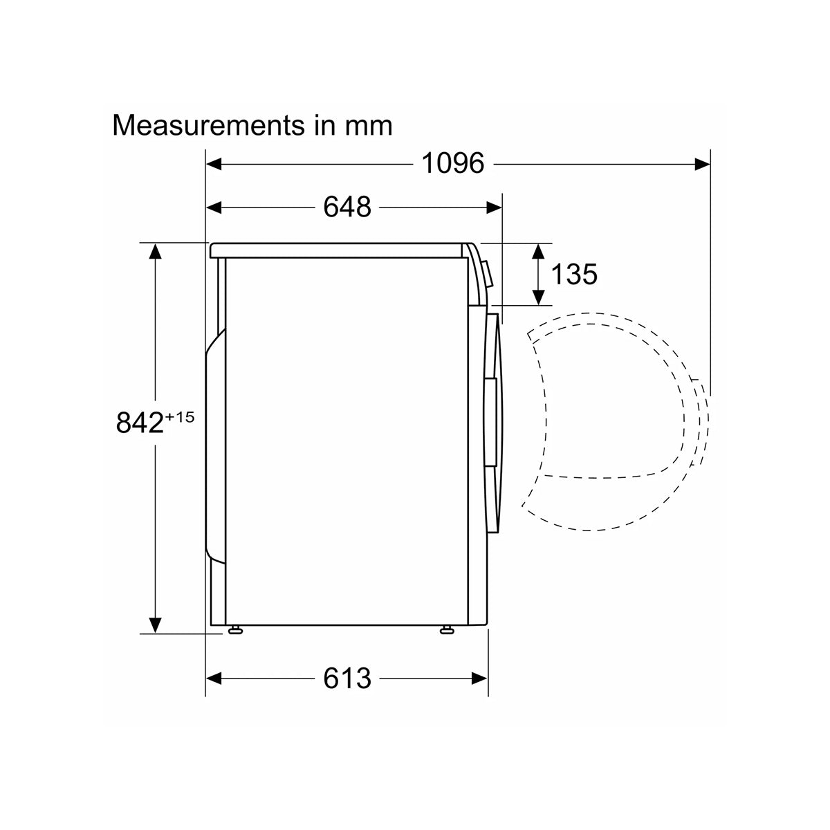Bosch WQH246DRGB Series 6 9Kg Capacity Freestanding Heat Pump Tumble Dryer, Self Cleaning Condenser, 59.8cm Wide - Cast Iron Grey