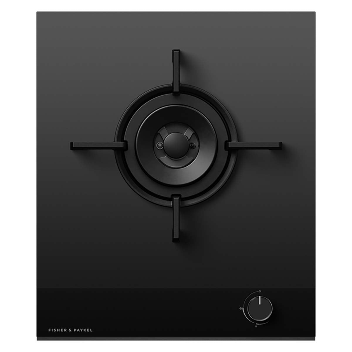 Fisher & Paykel CG451DLPGB4 Series 9 1 Burner Gas Hob, LPG Connection, 45cm Wide - Black Glass