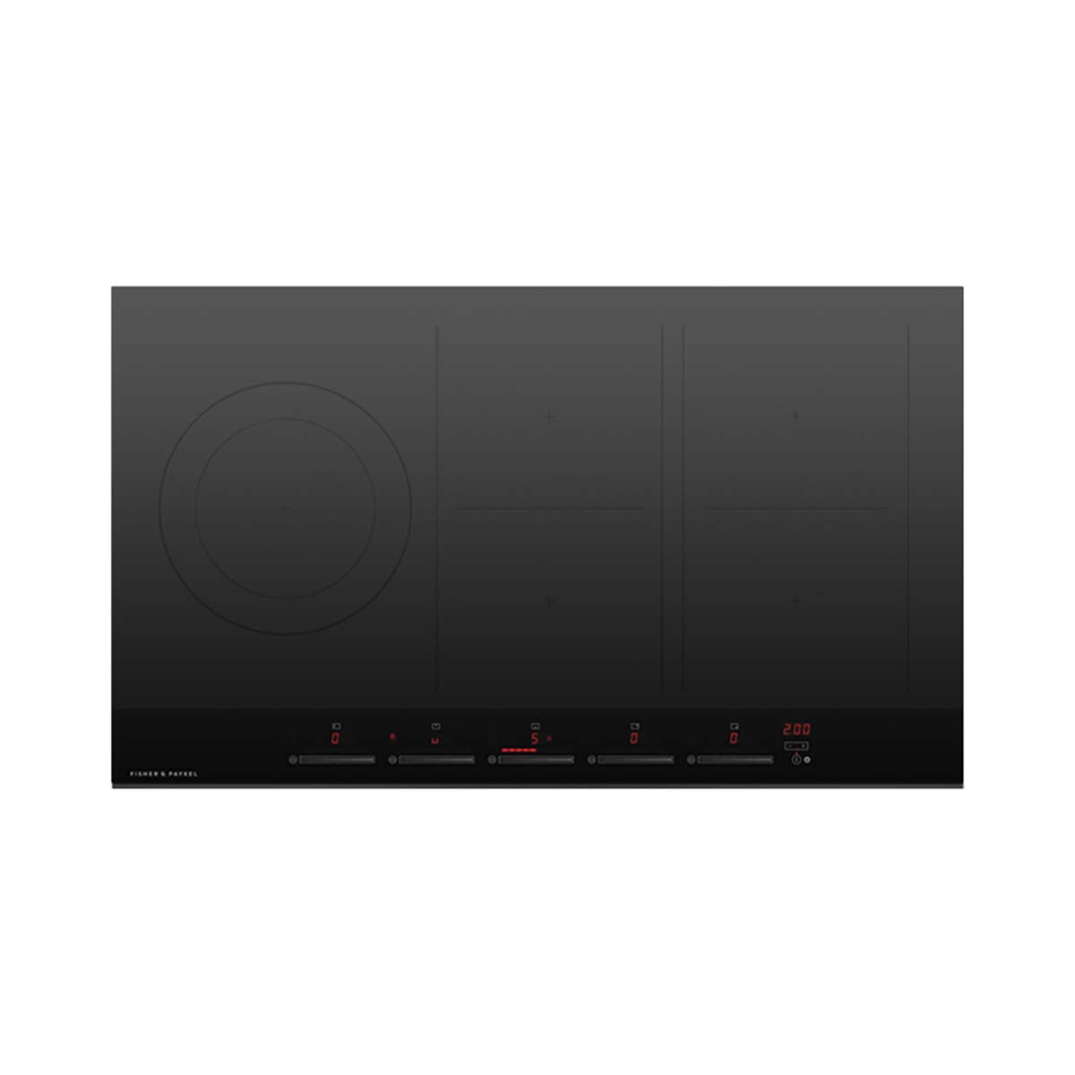 Fisher & Paykel CI905DTB4 Series 7 5 Zone Induction Hob, SmartZone, 90cm Wide - Black Glass