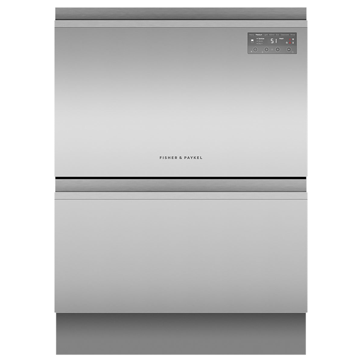 Fisher & Paykel DD60D2HNX9 Series 7 Contemporary Double DishDrawer™ Dishwasher, 12 Place Settings, 7 Wash Programs, 59.9cm Wide - Stainless Steel