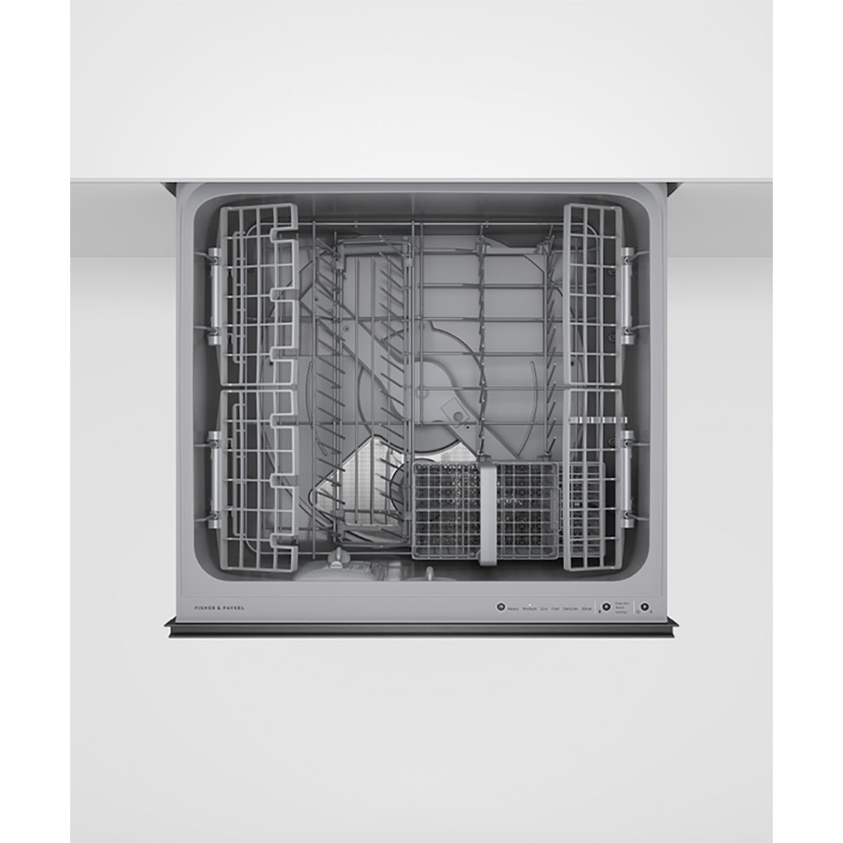 Fisher & Paykel DD60ST4HZB9 Series 9 Contemporary Tall Single DishDrawer™ Dishwasher, 6 Place Settings, 59.9cm Wide - Black Glass