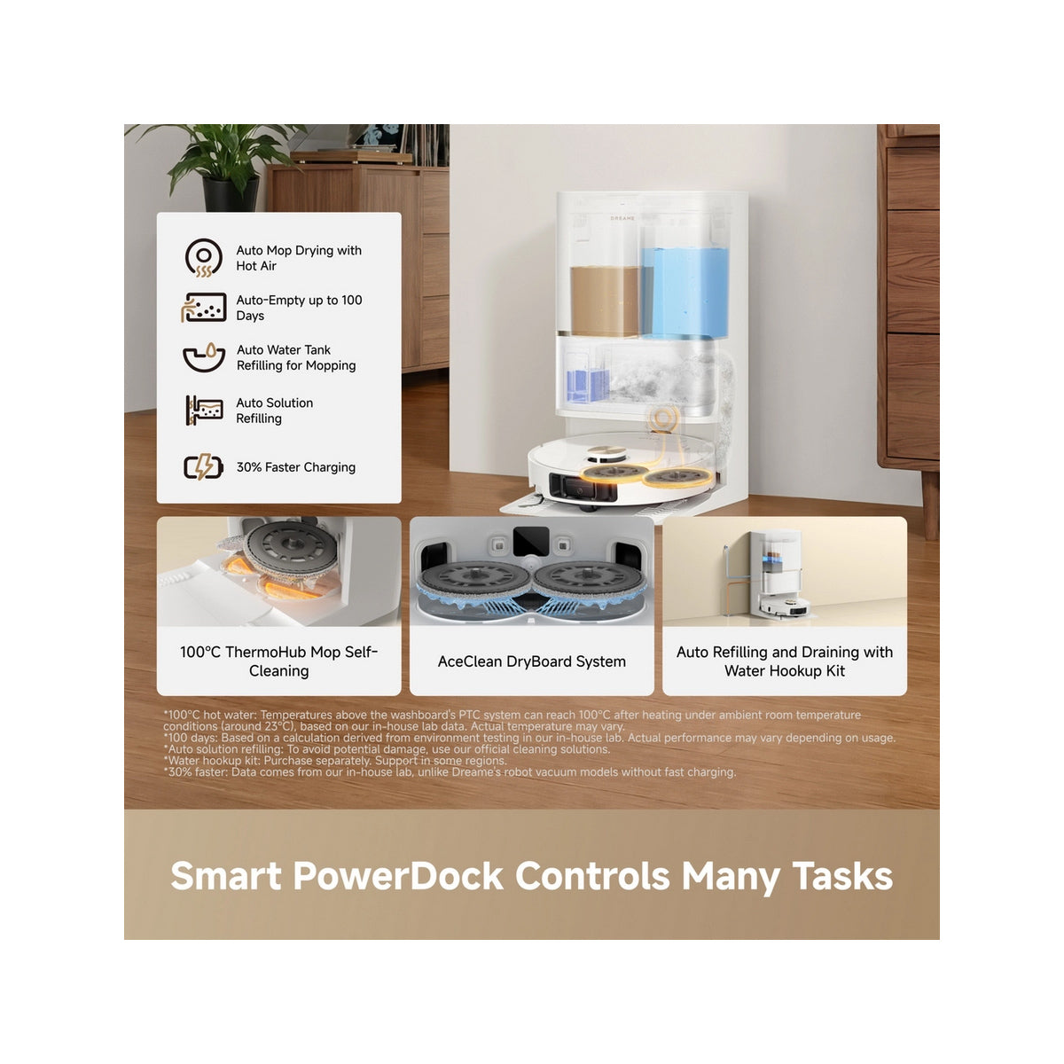 DREAME RLL51SE_WH Ultra AE Smart Robot Vacuum With Mop - White