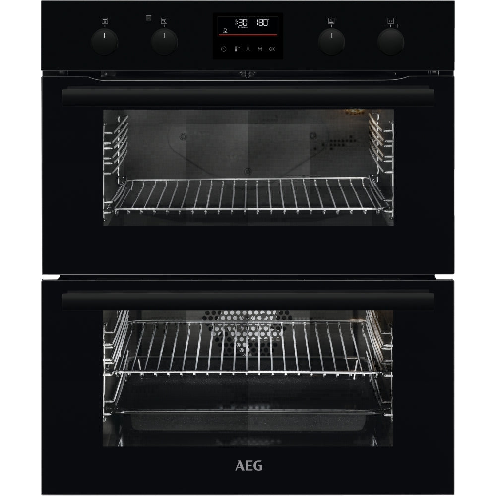 AEG DUB535060B 45L/42L Built Under Electric Double Oven,Black,A Rated