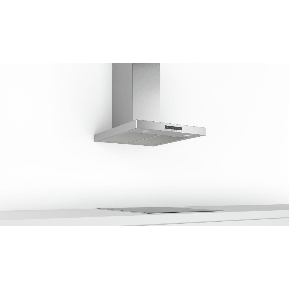 Bosch DWB66DM50B Series 4 60cm Chimney Cooker Hood, Brushed Steel, A Rated