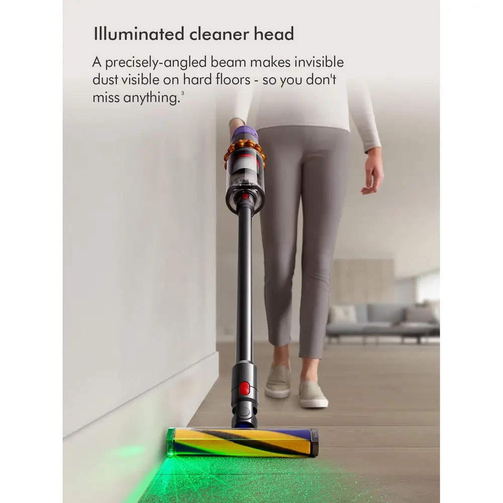 Dyson V15 EXTRA Cordless Stick Vacuum Cleaner With Up To 60 Minutes Run Time, Nickel/Blue