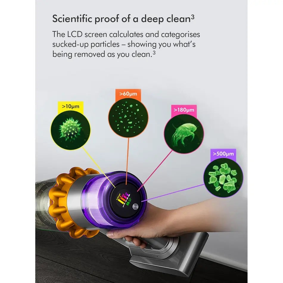 Dyson V15 EXTRA Cordless Stick Vacuum Cleaner With Up To 60 Minutes Run Time, Nickel/Blue