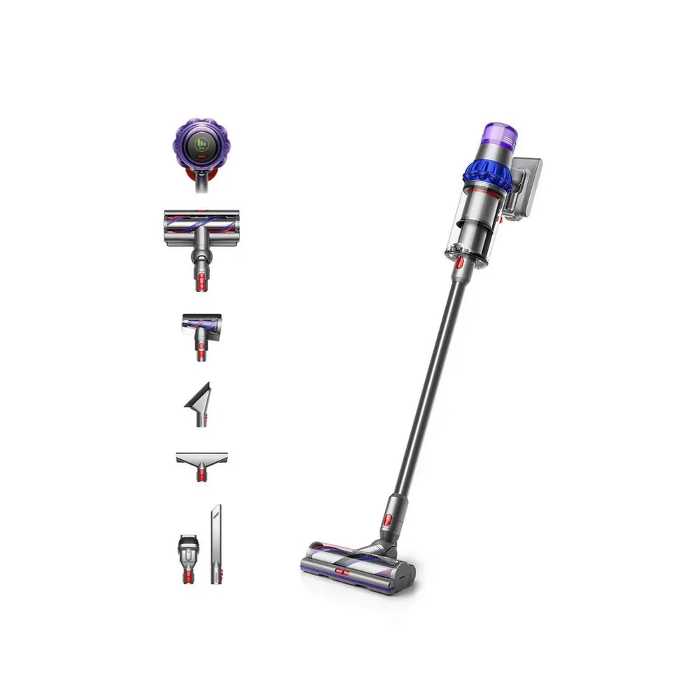 Dyson V15 EXTRA Cordless Stick Vacuum Cleaner With Up To 60 Minutes Run Time, Nickel/Blue