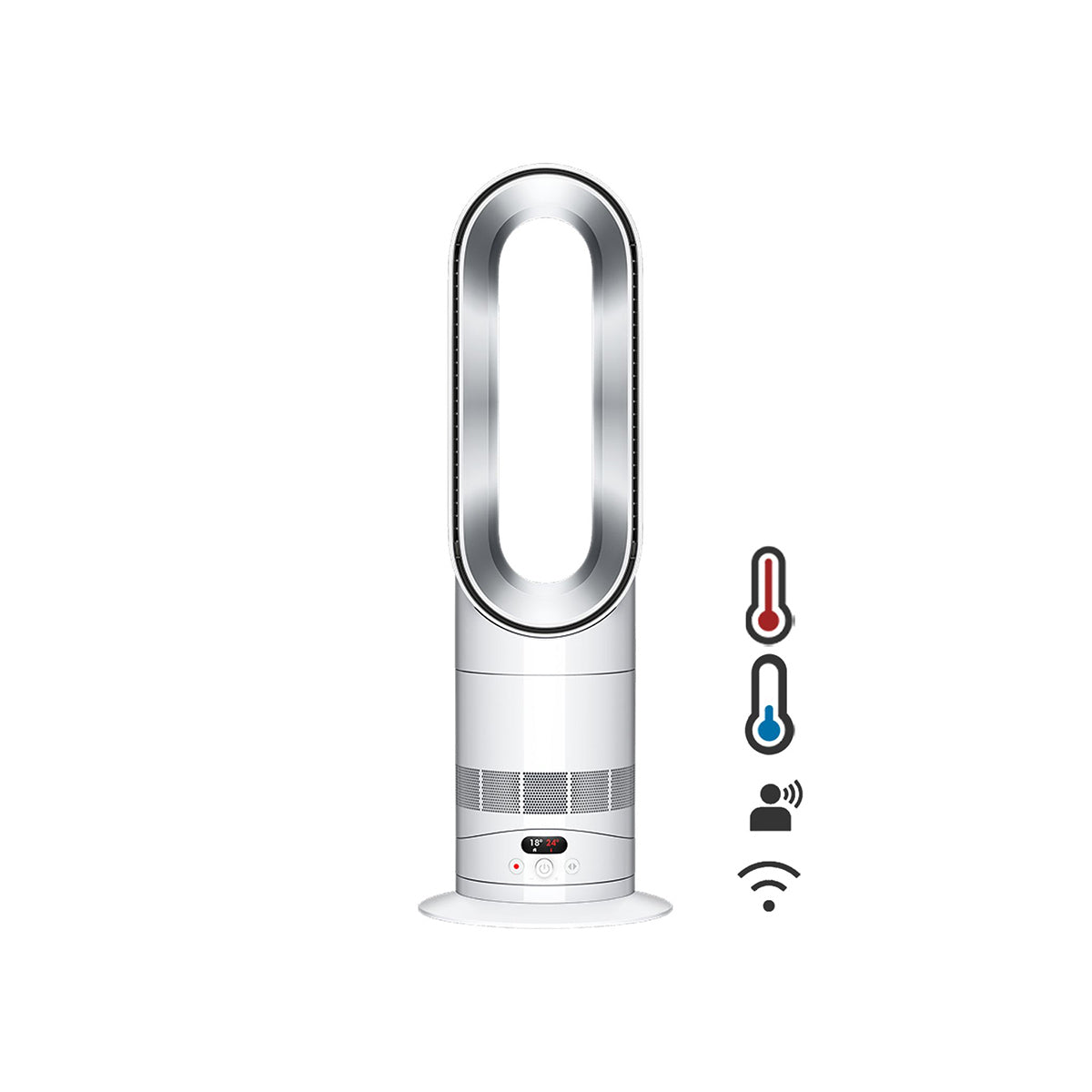 Dyson HF1 Hot+Cool Fan Heater with Remote - White/Nickel