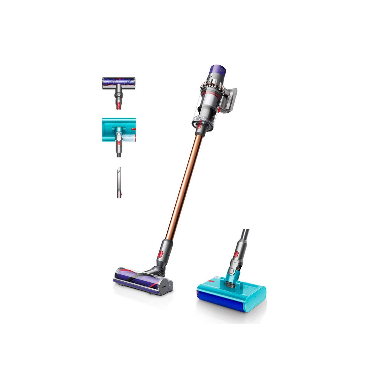 Dyson V10CYCSUB Cyclone Submarine Wet & Dry Cordless Vacuum, Nickel/Copper
