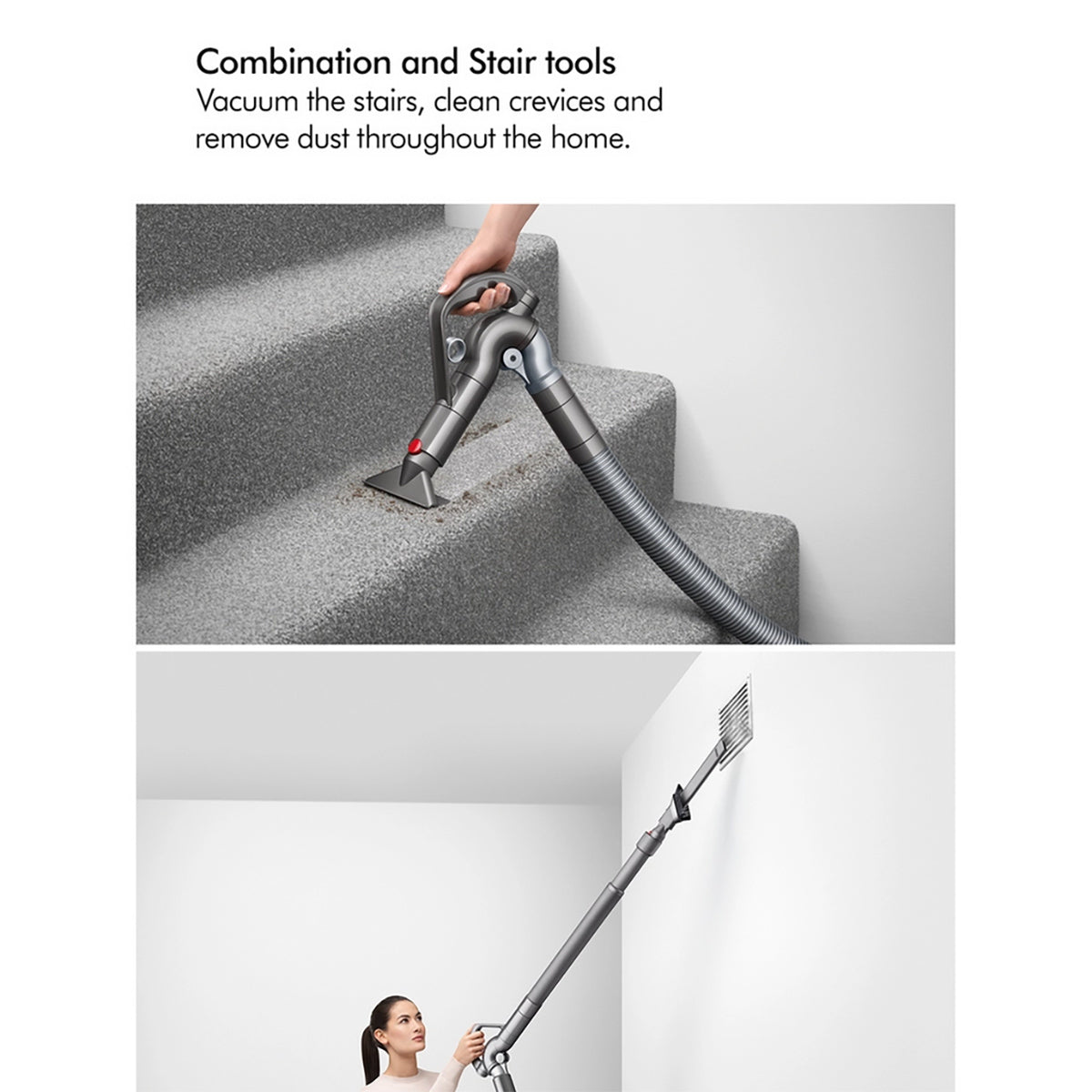 Dyson BIGBALLMULTIFL2 Cylinder Vacuum Cleaner, 2 Tier Radial Cyclones - Yellow, Stainless Steel