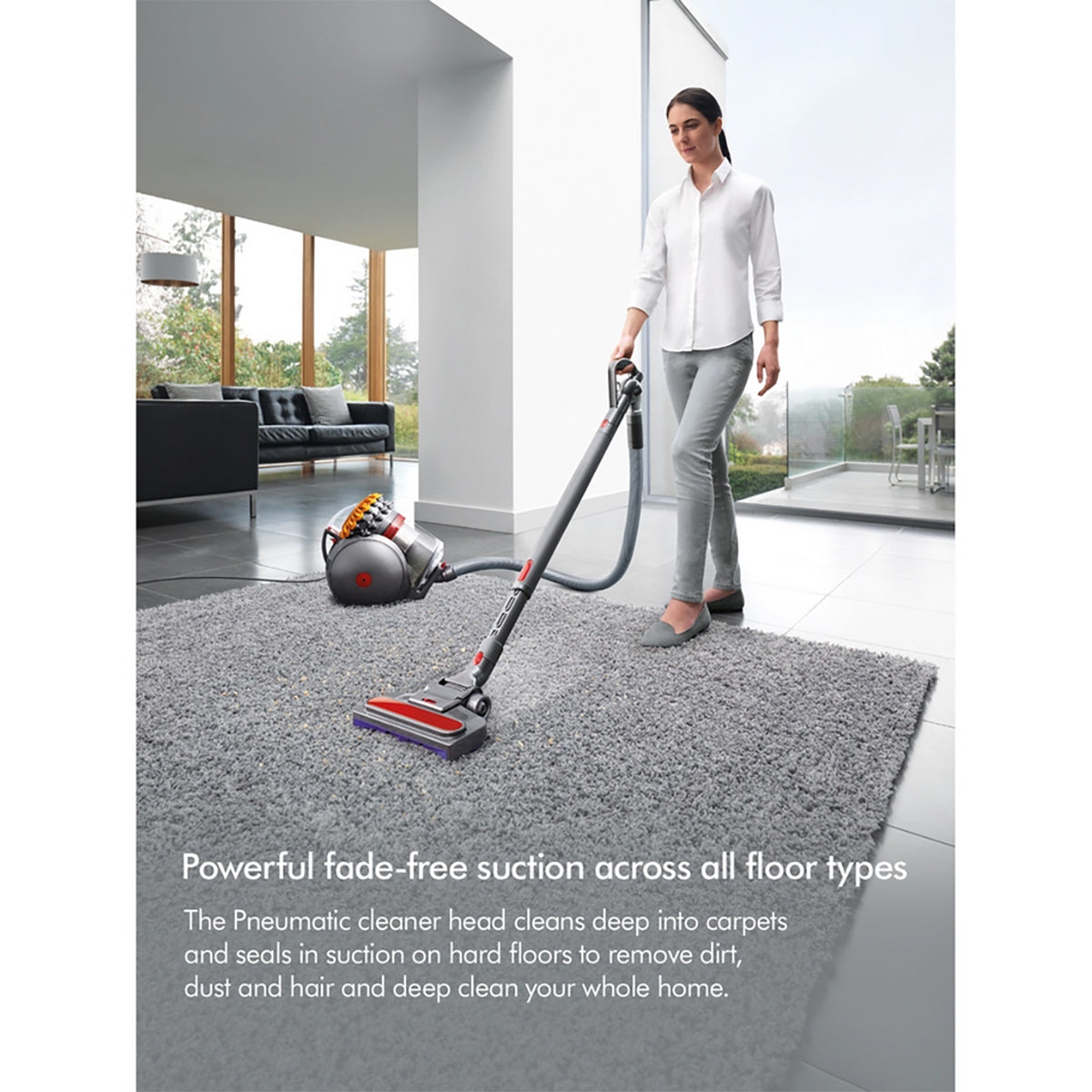 Dyson BIGBALLMULTIFL2 Cylinder Vacuum Cleaner, 2 Tier Radial Cyclones - Yellow, Stainless Steel
