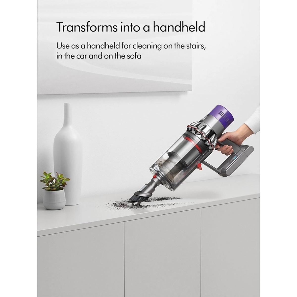 Dyson V10TOTALCLEAN Stick Vacuum Cleaner, 60 Minutes Run Time - Nickel/Black