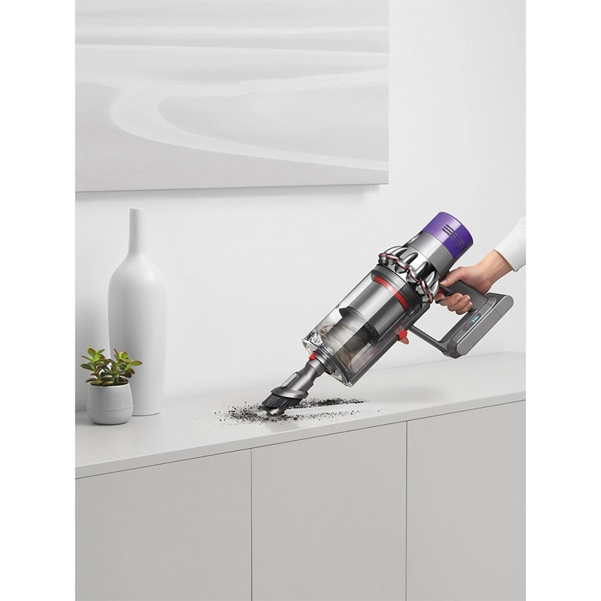 Dyson V10TOTALCLEAN Stick Vacuum Cleaner, 60 Minutes Run Time - Nickel/Black