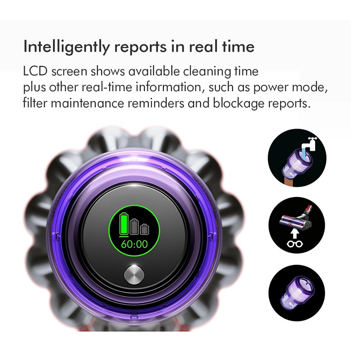 Dyson V11-2023 Cordless Stick Vacuum Cleaner, 60 Minutes Run Time, LCD Screen - Blue