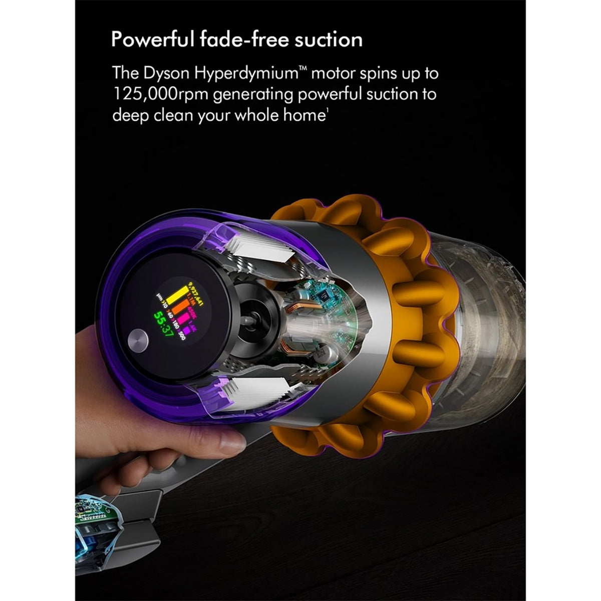 Dyson V15-2024 Cordless Vacuum, 60 Minutes Run Time, Root Cyclone Technology - Yellow/Nickel