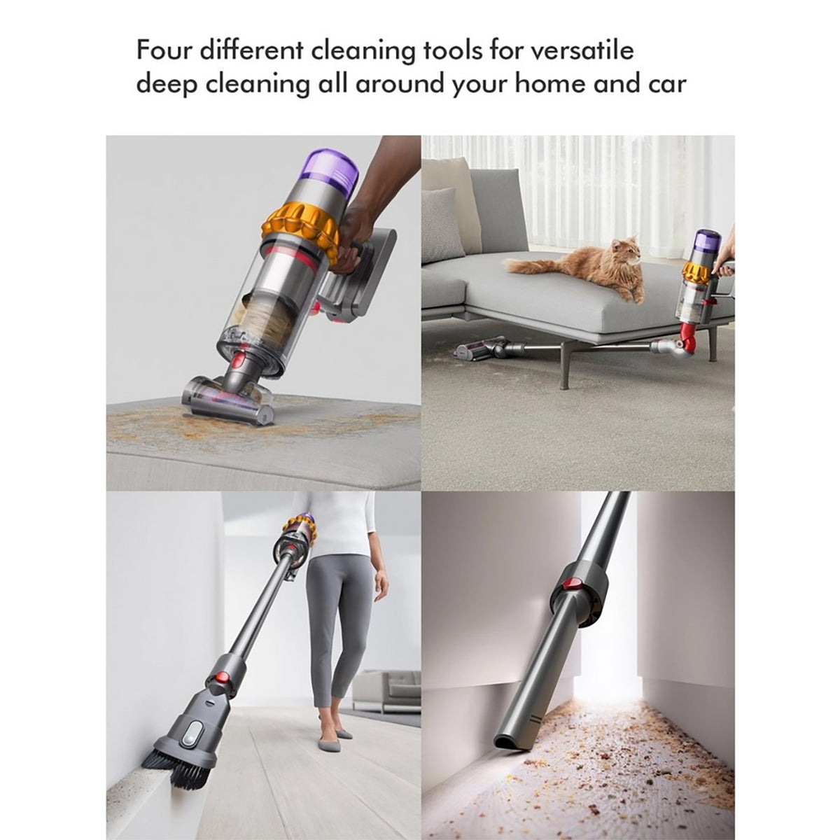 Dyson V15-2024 Cordless Vacuum, 60 Minutes Run Time, Root Cyclone Technology - Yellow/Nickel