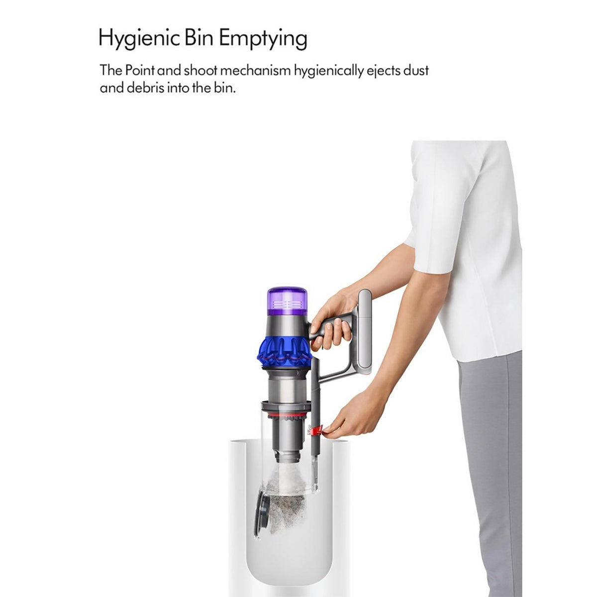 Dyson V15EXTRA Handheld Stick Vacuum Cleaner, 60 Minutes Run Time - Nickel/Blue