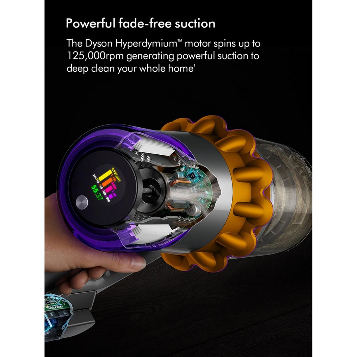 Dyson V15EXTRA Handheld Stick Vacuum Cleaner, 60 Minutes Run Time - Nickel/Blue