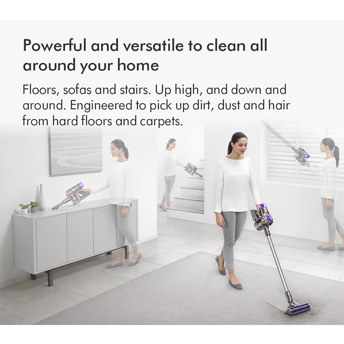 Dyson V8ADVANCED-24 Cordless Vacuum Cleaner, 40 Minutes Run Time - Silver/Nickel