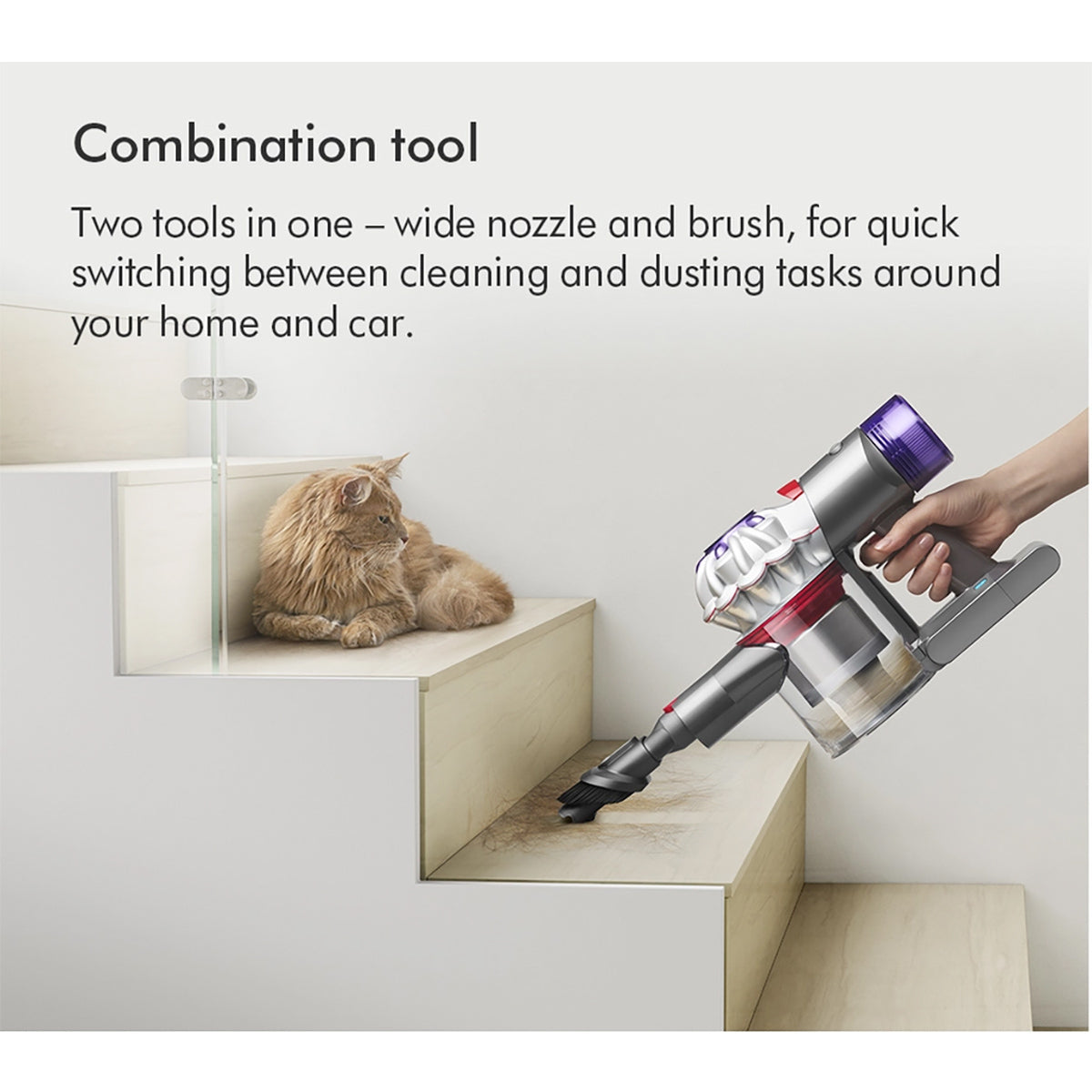 Dyson V8ADVANCED-24 Cordless Vacuum Cleaner, 40 Minutes Run Time - Silver/Nickel